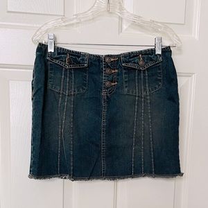 Squeeze Stephen Hardy Vintage Dark Wash Denim Mini Skirt Size 5/6
